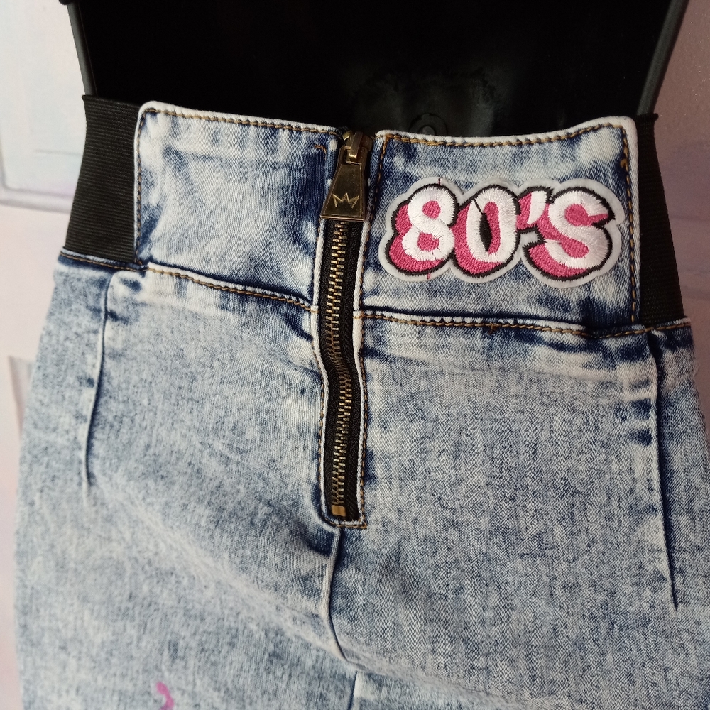 Nicki Minaj retro 80s aesthetic acid washed custom punk skirt- SOLD@hosted store - Picture 5 of 16